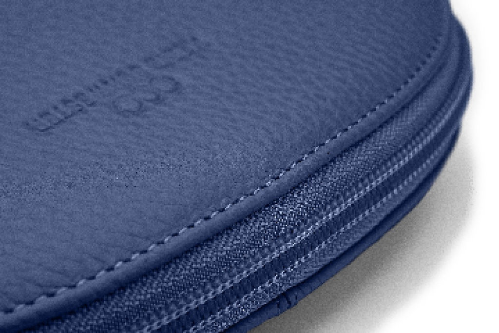 ANKE | royalblau | silber | genarbt