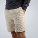Billybelt - Sommer Shorts Beach Horizon aus Samt - Ivory creme