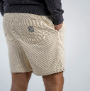 Billybelt - Sommer Shorts Beach Horizon aus Samt - Ivory creme