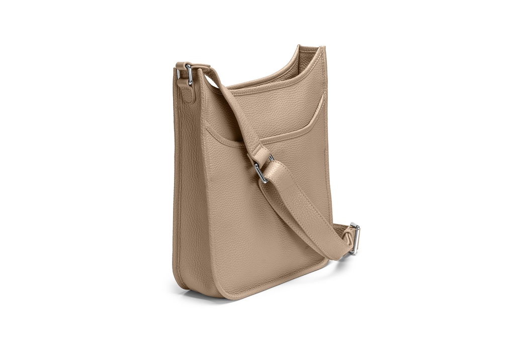 ANNA | taupe | silber | genarbt