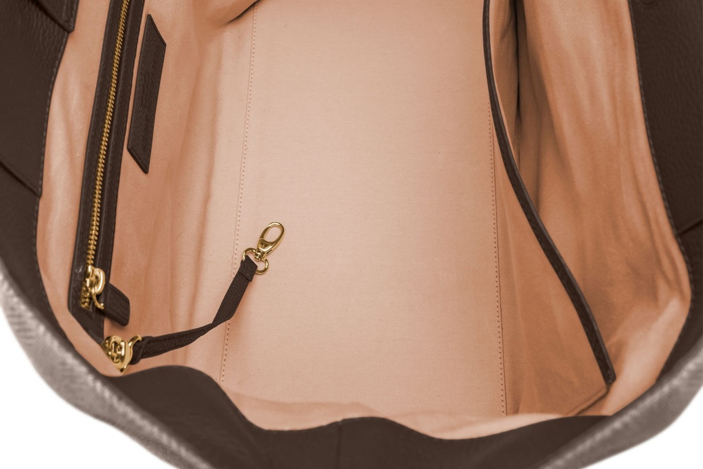 ALMA | dunkelbraun | gold | genarbt