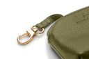 Mini-Geldbörse/Schlüsseltasche | oliv | gold | genarbt