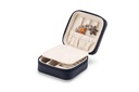 Schmuckbox | nachtblau | silber | genarbt