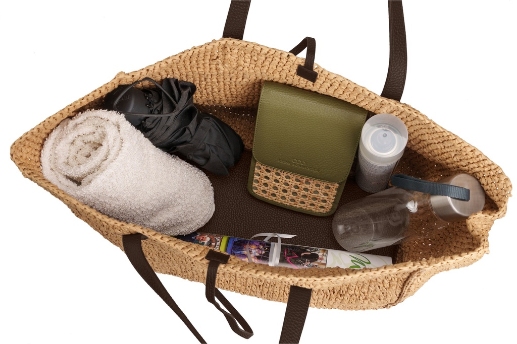 RONJA | Raffia | dunkelbraun | genarbt