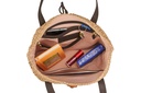 RIEKE | Raffia | dunkelbraun | gold | genarbt