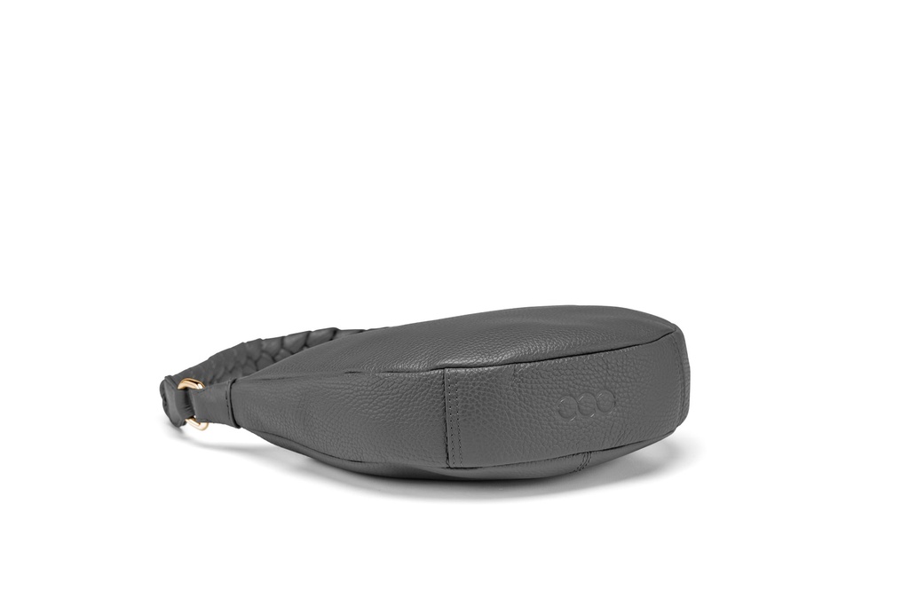 MINI EBBA | dunkelgrau | gold | genarbt