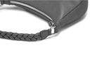 MINI EBBA | dunkelgrau | silber | genarbt