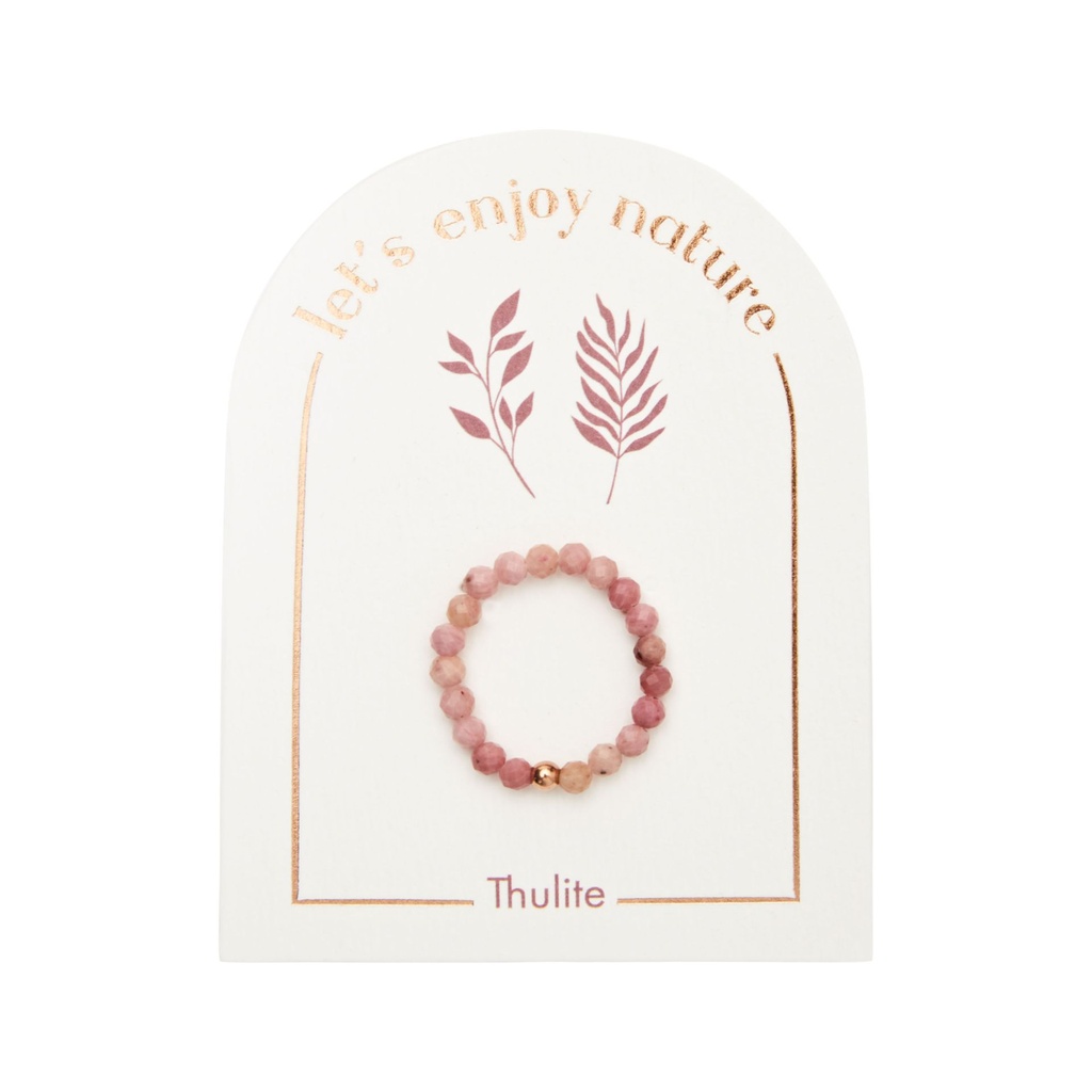 HCA - elastisches Ring - Let’s enjoy nature - Thulit - rosévergoldet
