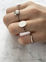 Charmins - R718 - Minimalist Oval Shiny Steel Ring