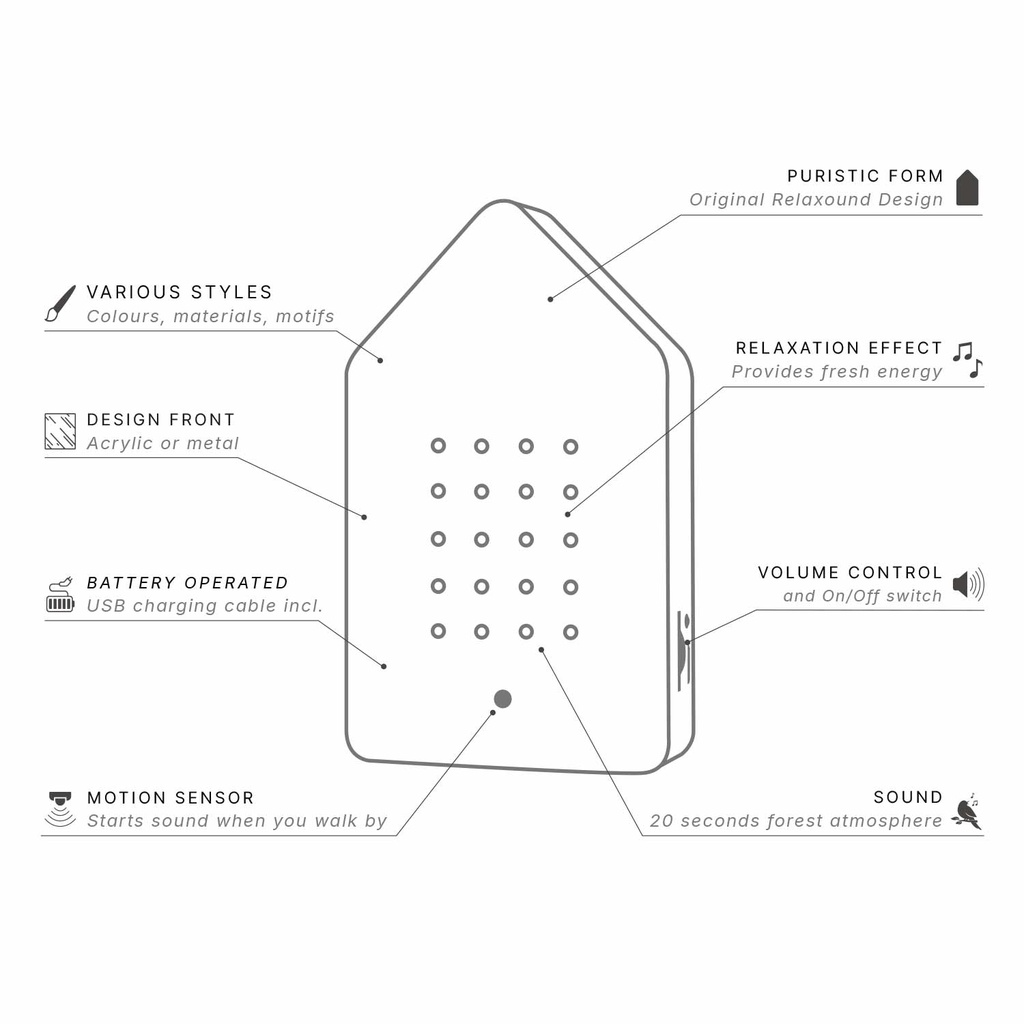 Relaxound - Birdybox Toffee Terrazzo - Naturgeräuschebox