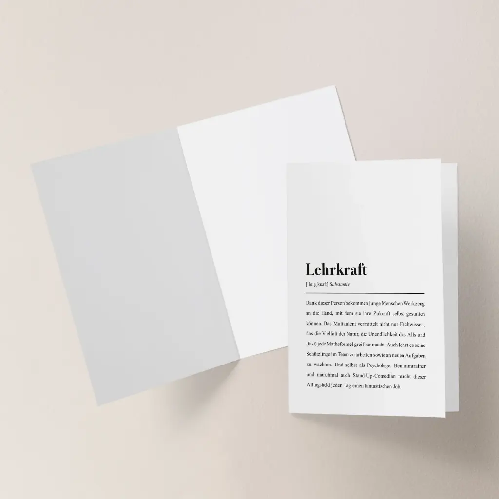 Aemmi - Klappkarte mit Umschlag - Lehrkraft