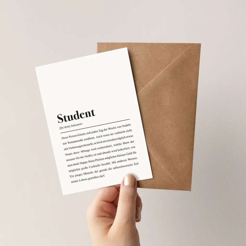 Aemmi - Klappkarte mit Umschlag - Student