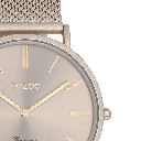 Oozoo Timepieces - Armbanduhr - Vintage Damen Edelstahl-Mesh-Armband - Taupe - 40 mm M
