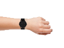Oozoo Timepieces - Armbanduhr - Vintage Unisex Edelstahl-Mesh-Armband - Schwarz 40mm