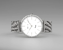 Oozoo Timepieces - Armbanduhr - Vintage Unisex Edelstahl-Mesh-Armband - Silber/Weiß 36mm