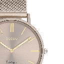 Oozoo Timepieces - Armbanduhr - Vintage Damen Edelstahl-Mesh-Armband - Taupe 36mm S/M