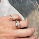 Charmins - R1130 - Goldplated Memoire ring purple opal stones