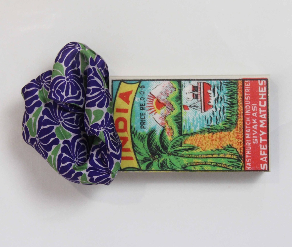 Les Belles Vagabondes - Seidentuch Mini Plumeria prune purple