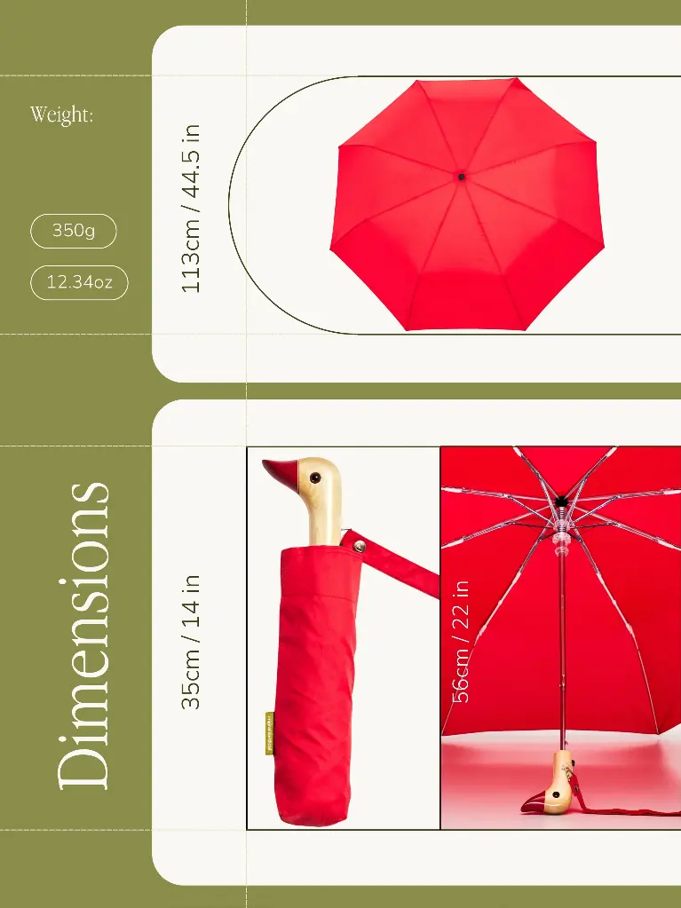 Original Duckhead - Regenschirm Red