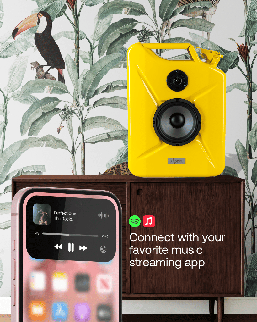 Flipz Speaker - Petrol sound yellow L (jerrycan)
