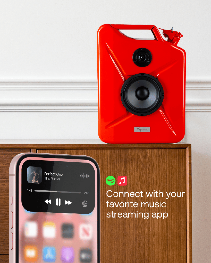 Flipz Speaker - Petrol sound fireman red L (jerrycan)