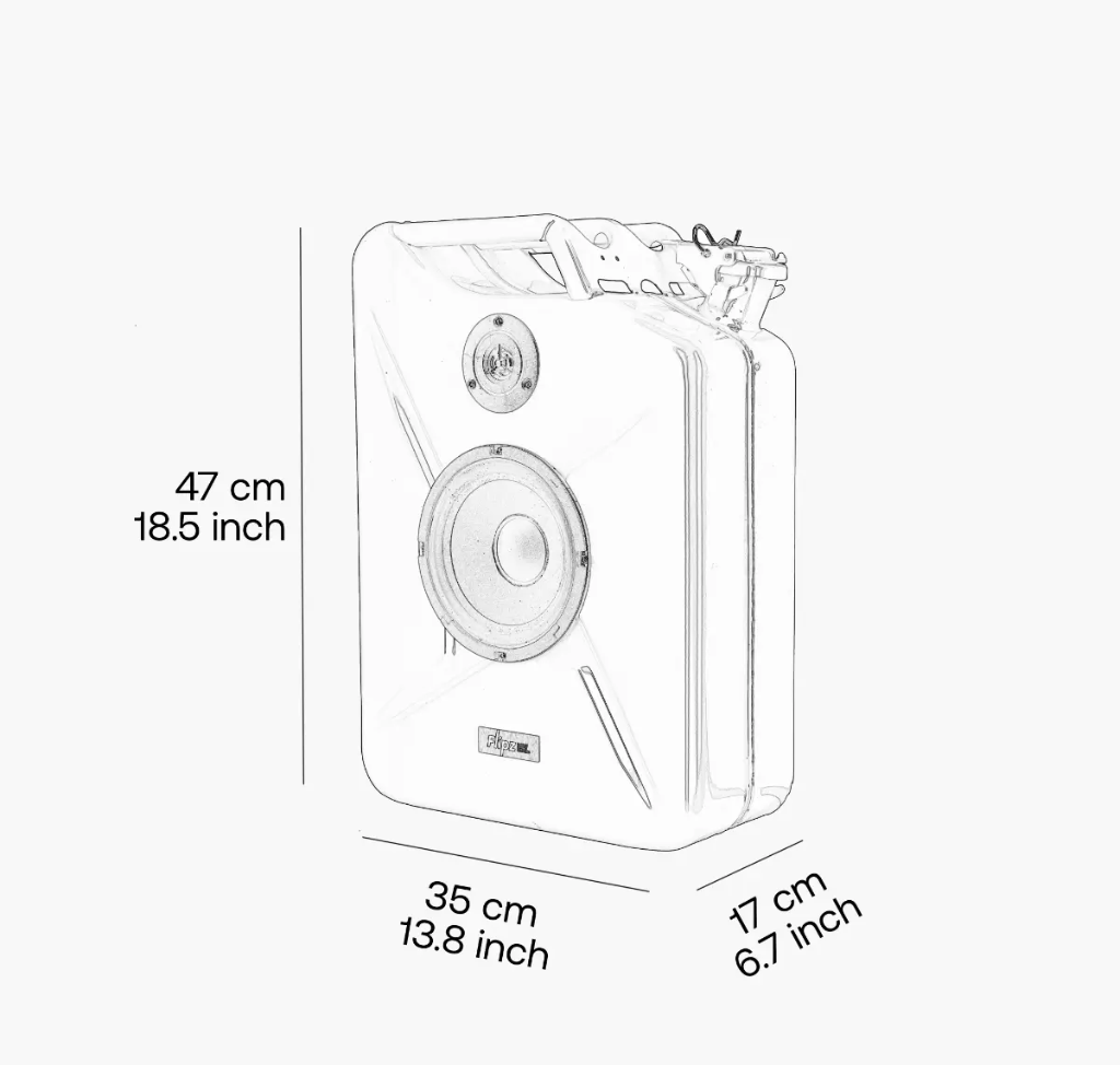 Flipz Speaker - Petrol sound yellow L (jerrycan)