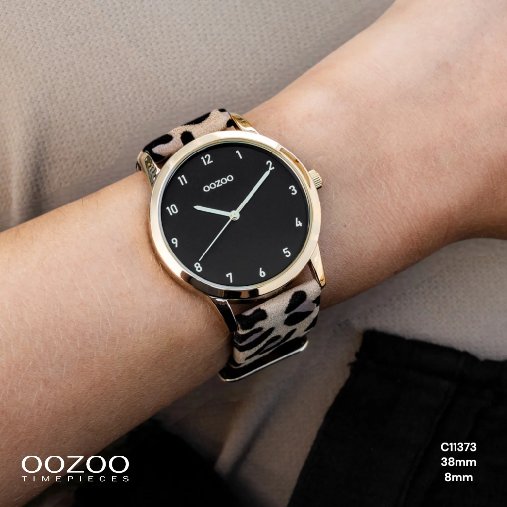 Oozoo Timepieces - Armbanduhr - Leo Damen Gold / schwarz 38mm M
