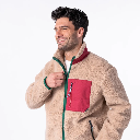 Billybelt - Unisex Sherpa Jacke - Natur/Burgundy