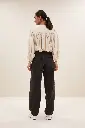 By Bar - Becky lurex blouse - 1700 rose lurex stripe