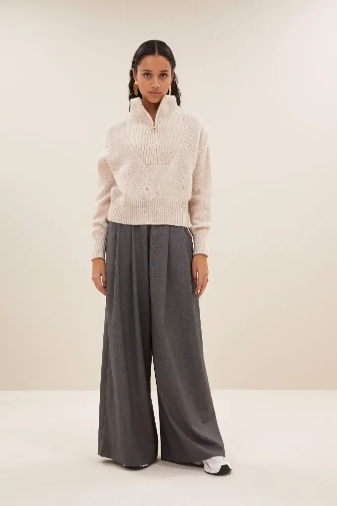 By Bar - Boxy beau pullover - 018 chalk
