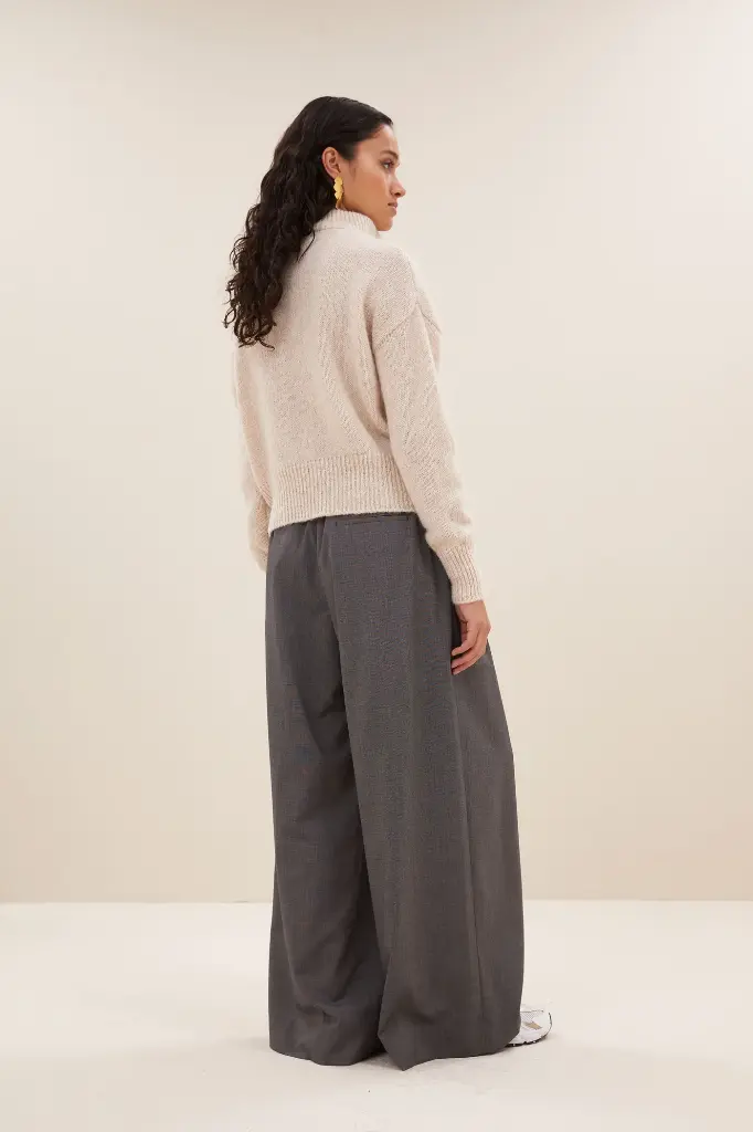 By Bar - Boxy beau pullover - 018 chalk