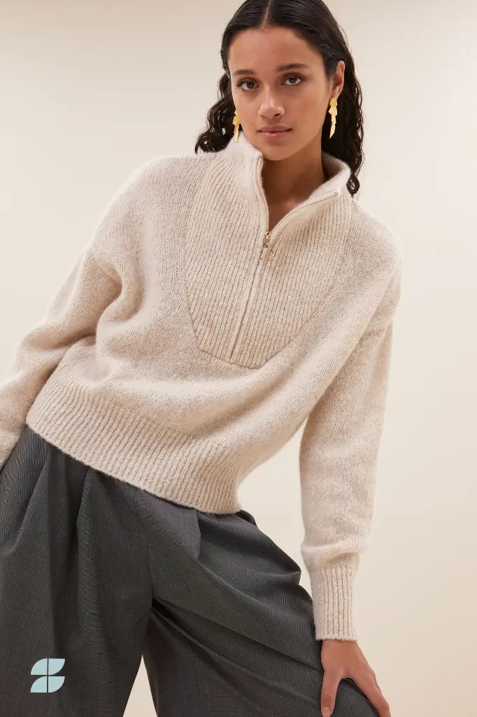 By Bar - Boxy beau pullover - 018 chalk