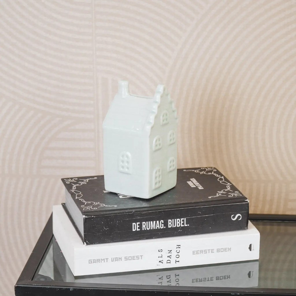 Housevitamin - Money Bank Spardose Hollandhaus Keramik mintgrün 7x7x13cm