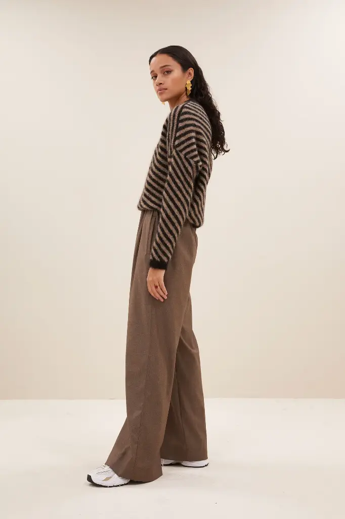 By Bar - Diagonal natural pullover - 730 biscuit