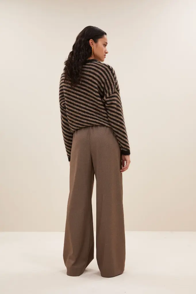 By Bar - Diagonal natural pullover - 730 biscuit