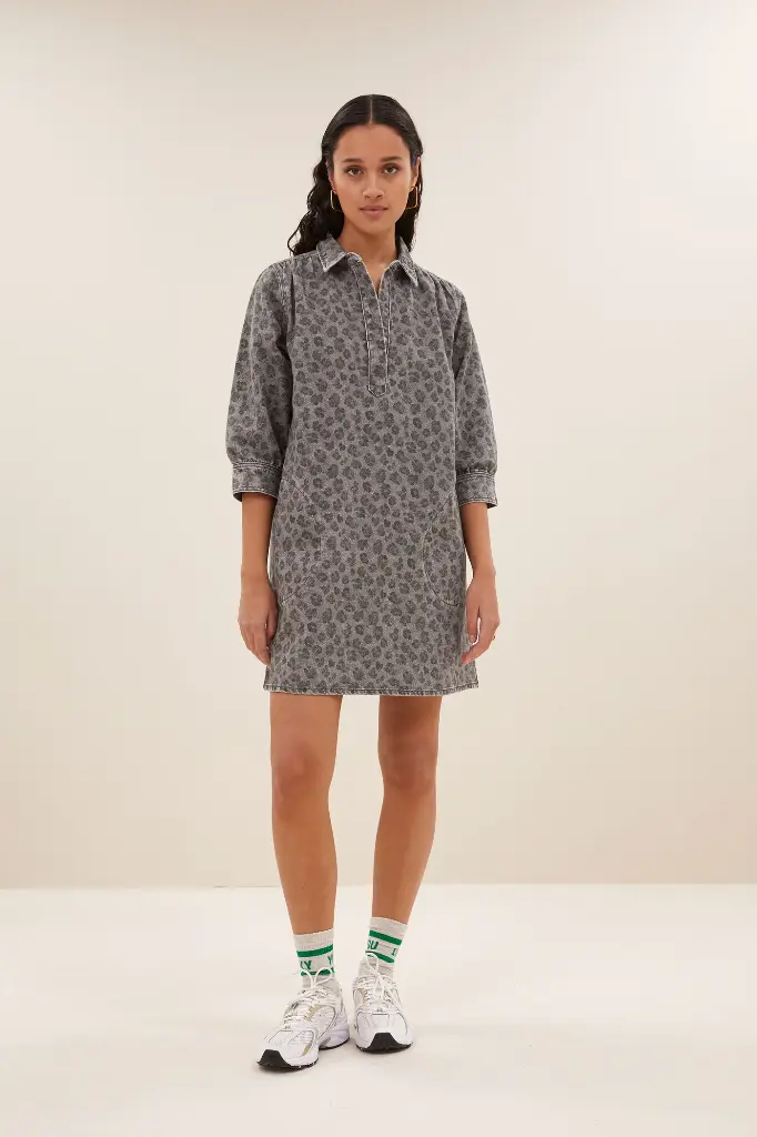 By Bar - Flynth grey cheetah dress - 803 grey cheetah