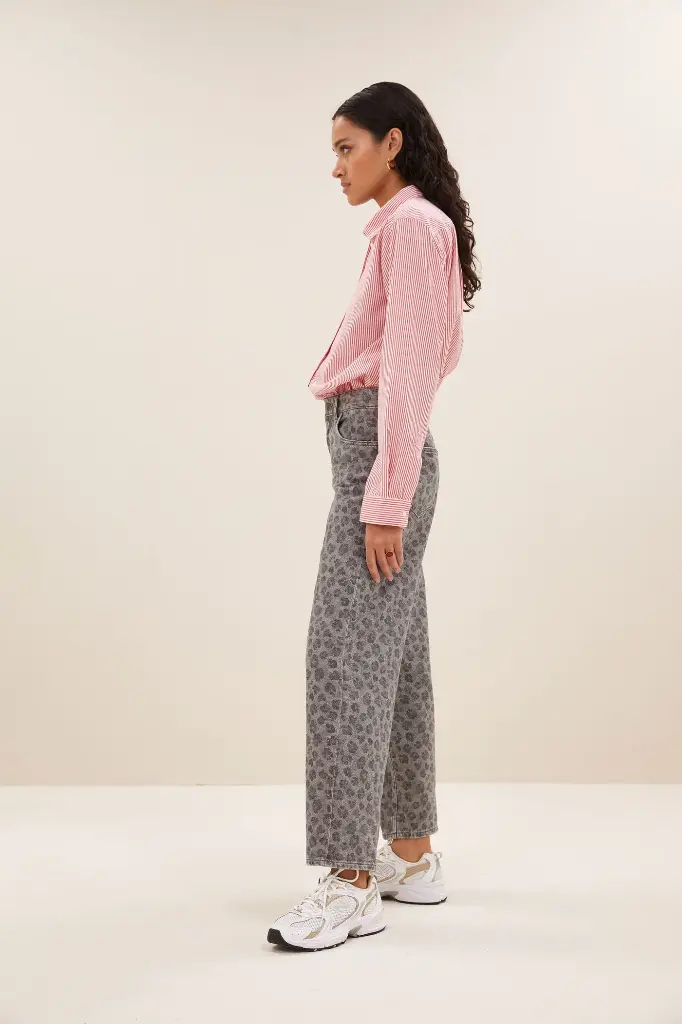By Bar - Lew grey cheetah pants - 803 grey cheetah