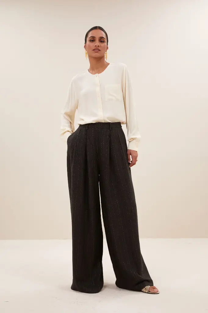 By Bar - Sef grey pants - 805 grey lurex