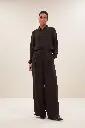 By Bar - Uma satin stripe pants - 872 cafe noir