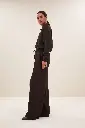 By Bar - Uma satin stripe pants - 872 cafe noir