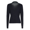 Caroline Biss - FITTED DRESSY PULLOVER IN RIBBED JERSEY midnight
