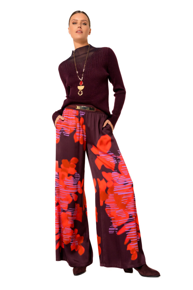 Caroline Biss - FITTED DRESSY PULLOVER IN RIBBED JERSEY plum
