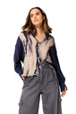 Caroline Biss - FLOWING BLOUSE WITH GRAPHIC BLAZER DESIGN multi color
