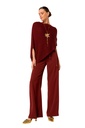 Caroline Biss - Fine-knit poncho burgandy
