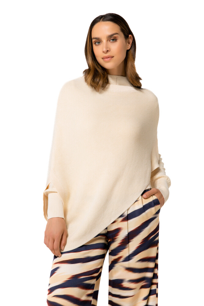 Caroline Biss - Fine-knit poncho cream