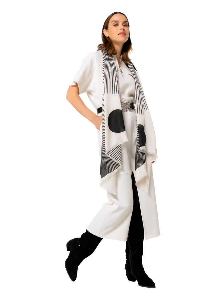 Caroline Biss - Scarf black white minimalist multi