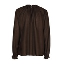 Caroline Biss - Tunika STRAIGHT FLOWY BLOUSE WITH FLOUNCE EFFECT coffee 