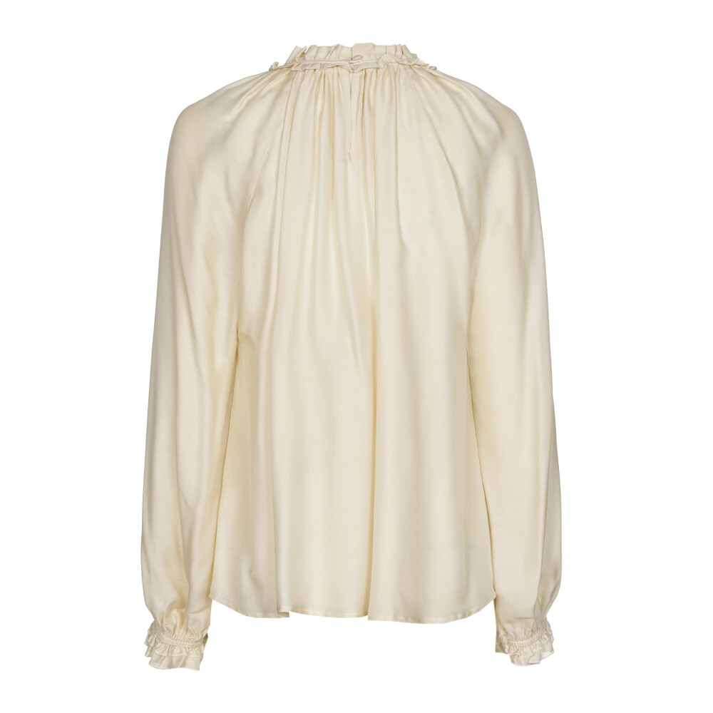 Caroline Biss - Tunika STRAIGHT FLOWY BLOUSE WITH FLOUNCE EFFECT cream
