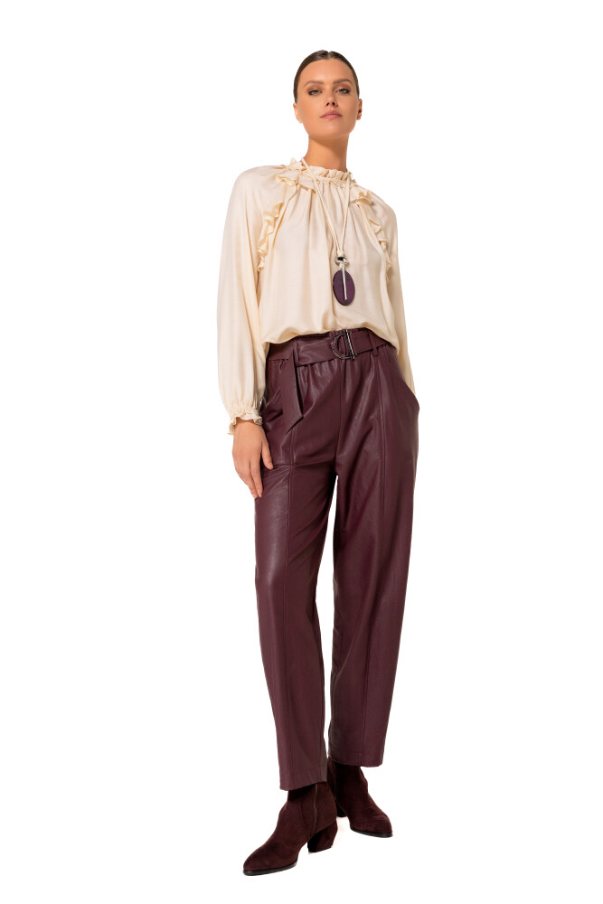 Caroline Biss - Tunika STRAIGHT FLOWY BLOUSE WITH FLOUNCE EFFECT cream