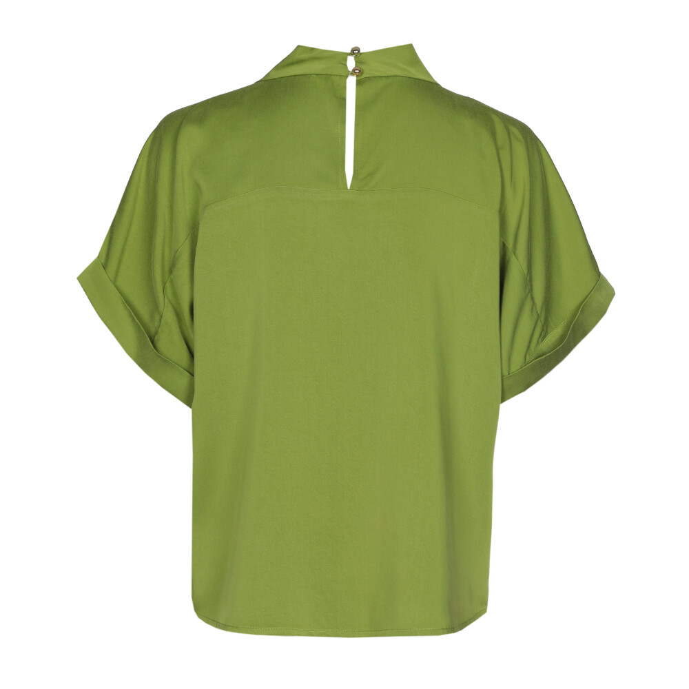 Caroline Biss - Tunika blouse STRAIGHT TOP WITH PLEAT DETAIL avocado